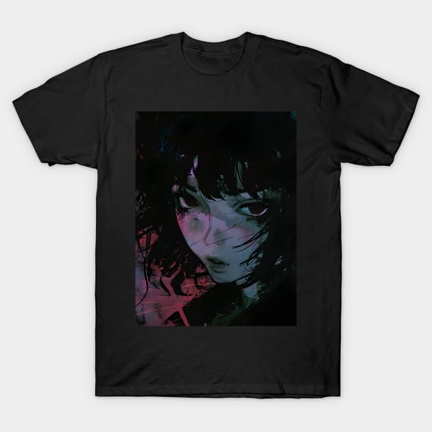 Soul-Shaking Despair: Unleashing Devilman CryBaby's Dark Fantasy T-Shirt by insaneLEDP